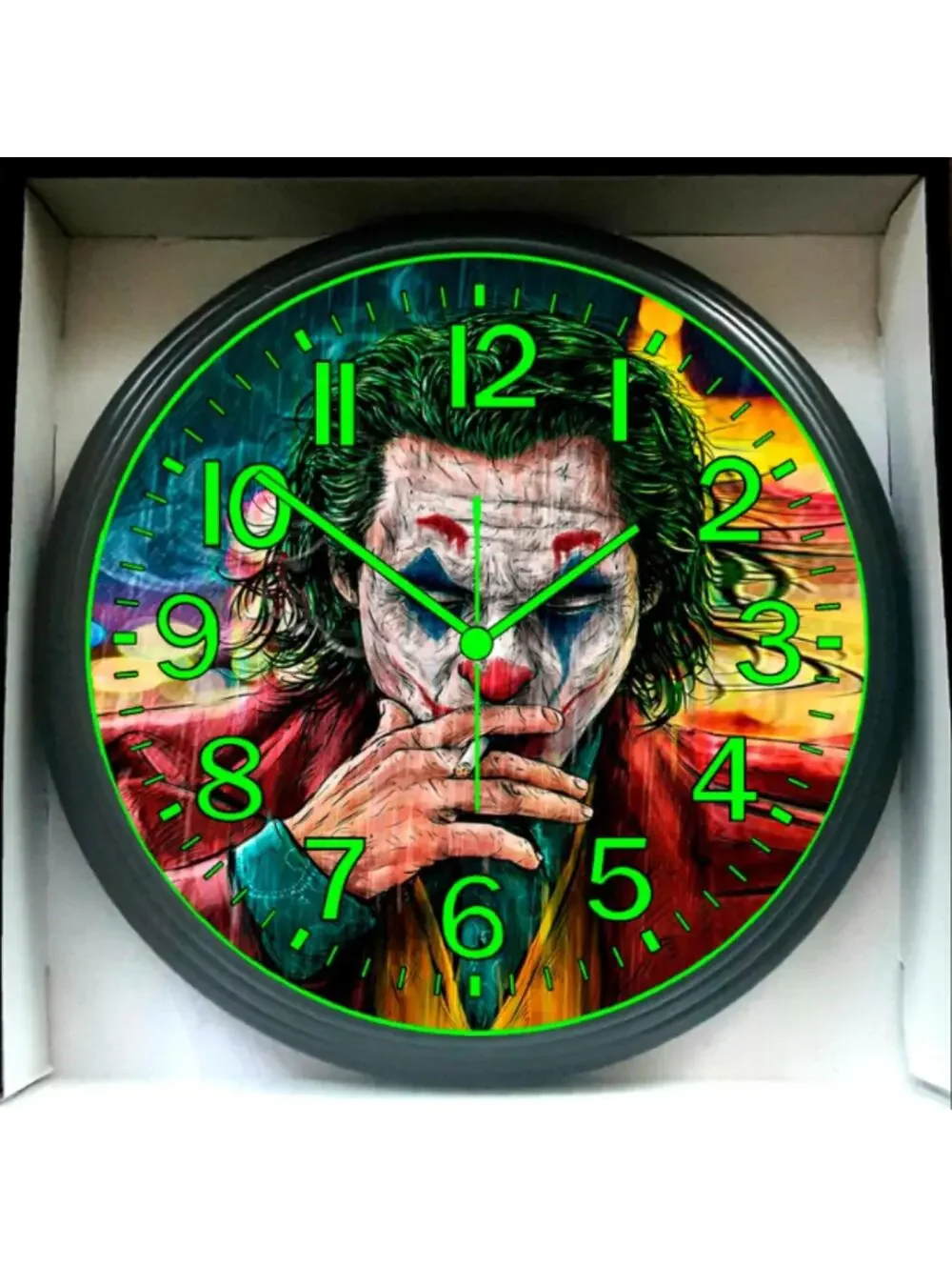 The Joker Glow In The Dark Wall Clock New!